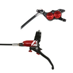 Freno HOPE TECH 3 V4 Con Latiguillos Metálicos!! 10 Freno HOPE TECH 3 V4 Con Latiguillos Metálicos!! -Accesorios para bicicletas Ventas HOPE Tech E4 ROJO
